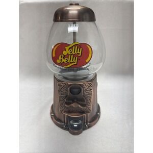 Jelly Belly: Candy / Gumball Dispenser Glass Globe & Metal Base Copper Color